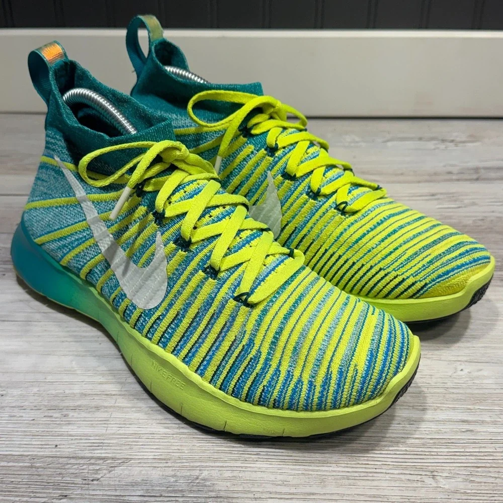 Nike Free Train Force Flyknit‎ Shoes Mens Size 9 Sneakers Rio Teal 833275-313